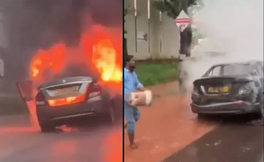 Car caught fire
